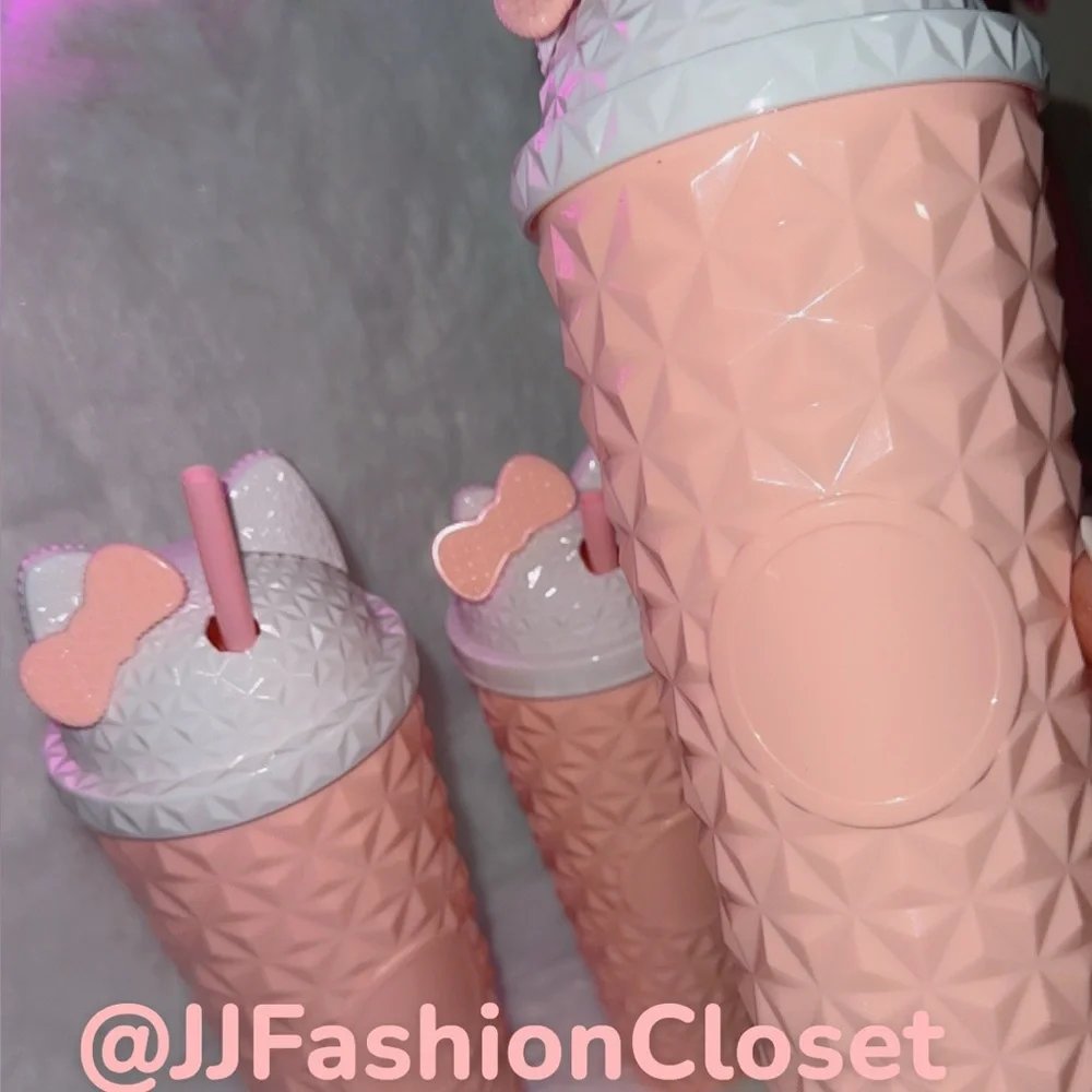 Hello Kitty Pink Tumbler Set with Bow - Picture 3 of 4